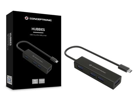CONCEPTRONIC Hubbies Usb-C To 4-Port Usb (HUBBIES07B)
