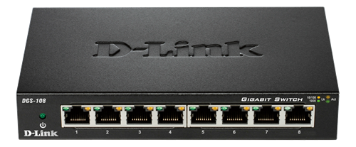 D-LINK Switch       D-Link DGS-108GL                    8*GE retail (DGS-108GL)