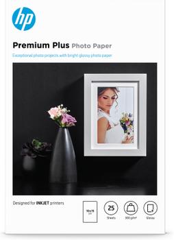 HP Premium Plus Photo Paper - Blank - 100 x 150 mm - 300 g/m² - 25 ark fotopapper - för Envy 50XX, Envy Inspire 7255, 7955, Officejet 52XX, 80XX, Photosmart B110, Wireless B110 (CR677A $DEL)