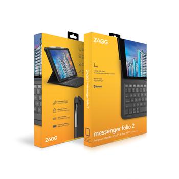 ZAGG / INVISIBLESHIELD ZAGG KEYBOARD MESSENGER FOLIO 2 APPLE IPAD 10.2/10.5 CHARCOAL ND PERP (103007177)