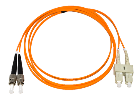 LinkIT Fiberpatchkabel,  ST/SC, Duplex, oran  2m Halogenfri,  62,5/125, oransje (FPD62TPSP-020)