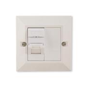 LinkIT Cat.6/6A STP 86x86 Ramme 1xRJ45 For uttak fra kanal , 86x86mm