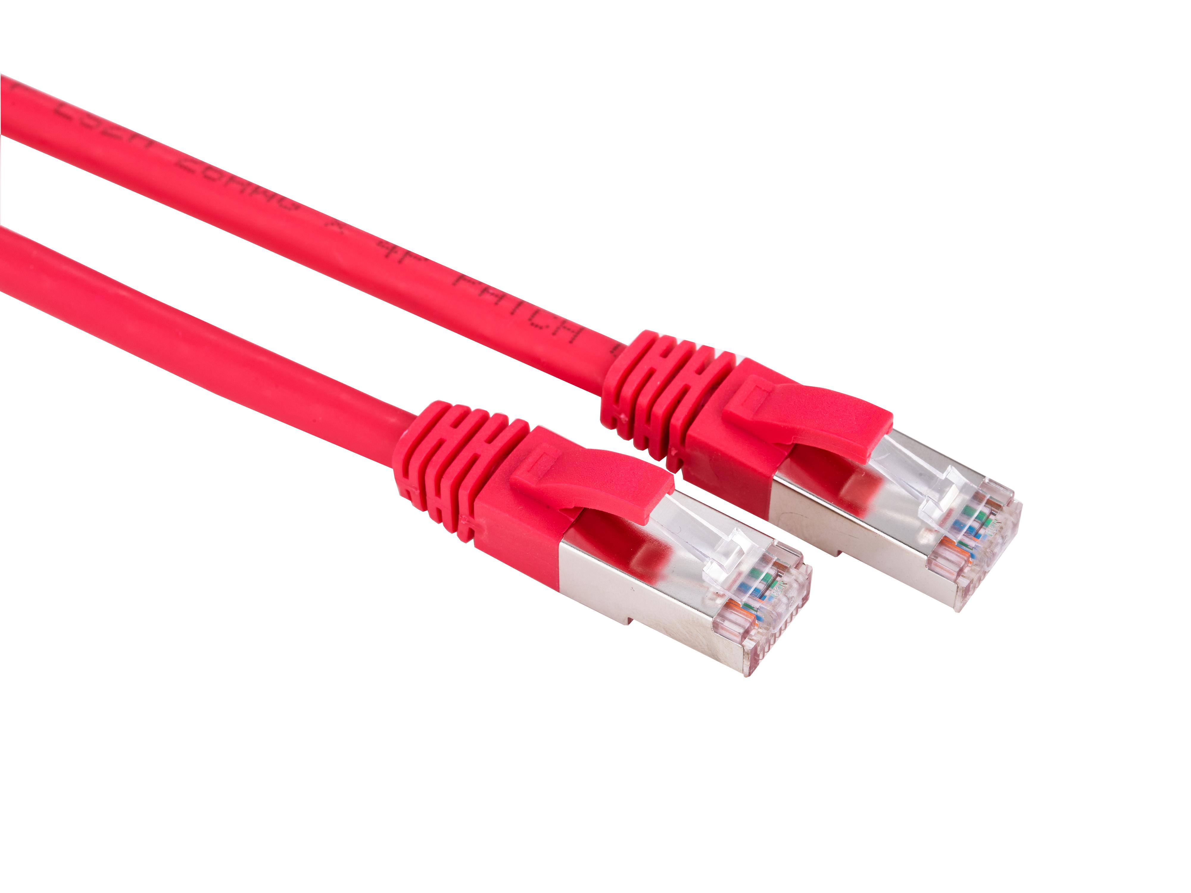 Nettverkskabel Cat6a rød 1m