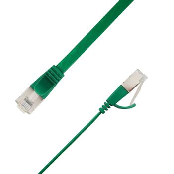 LinkIT Flat U/FTP Cat6a grønn 2.5m AWG 32/7 | PVC | 1,85x6mm (STP-FL6A-00250-GR)