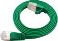 LINKIT U/FTP Cat.6A Flat Grønn   0,2m Patch, PVC, 1,85x6mm, 32AWG (STP-FL6A-00020-GR)