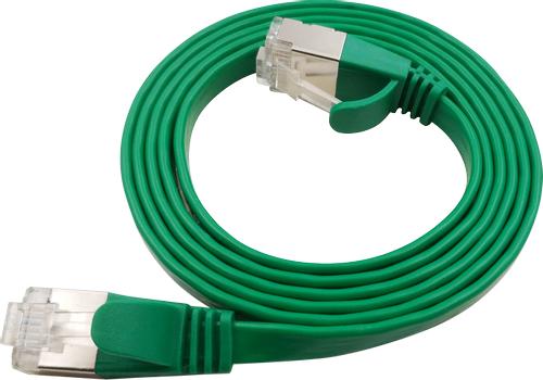 LinkIT Flat U/FTP Cat6a grønn 2.5m AWG 32/7 | PVC | 1,85x6mm (STP-FL6A-00250-GR)