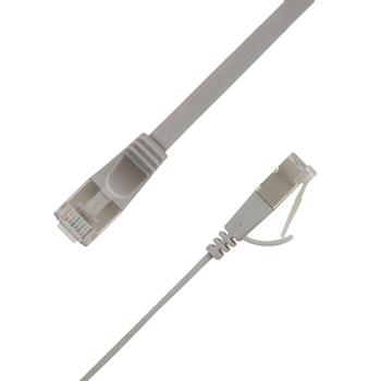 LinkIT U/FTP Cat.6A Flat Grå  3,0m Patch, PVC, 1,85x6mm, 32AWG (STP-FL6A-00300-GY)