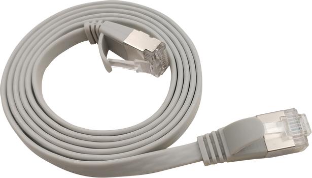 LinkIT Flat U/FTP Cat6a grå 1.5m AWG 32/7 , PVC , 1,85x6mm (STP-FL6A-00150-GY)