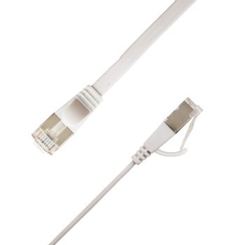 LinkIT Flat U/FTP Cat6a hvit 2.5m AWG 32/7 | PVC | 1,85x6mm (STP-FL6A-00250-WH)