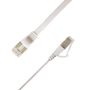 LinkIT Flat U/FTP Cat6a hvit 2m AWG 32/7 | PVC | 1,85x6mm