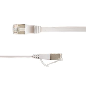 LinkIT Flat U/FTP Cat6a hvit 1.5m AWG 32/7 , PVC , 1,85x6mm (STP-FL6A-00150-WH)