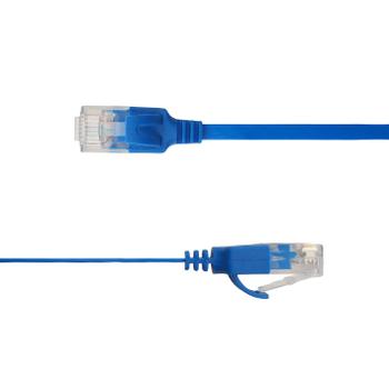 LinkIT Flat U/UTP Cat6a blå 1.5m AWG  34/7 , PVC , 1x4mm (UTP-FL6A-00150-BL)