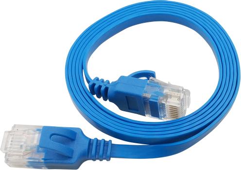 LinkIT Flat U/UTP Cat6a blå 1.5m AWG  34/7 , PVC , 1x4mm (UTP-FL6A-00150-BL)