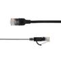 LinkIT Flat U/UTP Cat6 svart 0.5m AWG  34/7 | PVC | 1x4mm