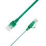 LinkIT U/UTP Cat.6A Flat Green 0.3m Patch | PVC | 1x4mm | 34 AWG