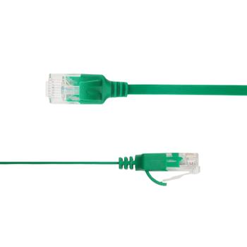 LinkIT U/UTP Cat.6A Flat Grønn 0,2m Patch, PVC, 1x4mm, 34AWG (UTP-FL6A-00020-GR)