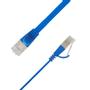 LinkIT U/FTP Cat.6A Flat Blue 0.2m Patch | PVC | 1|85x6mm | 32AWG