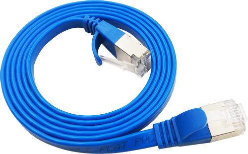 LinkIT Flat U/FTP Cat6a blå 1.5m AWG 32/7 , PVC , 1,85x6mm (STP-FL6A-00150-BL)