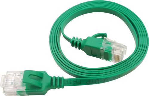 LinkIT Flat U/UTP Cat6a grønn 2.5m AWG  34/7 , PVC , 1x4mm (UTP-FL6A-00250-GR)