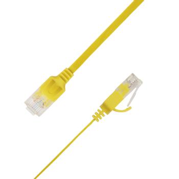 LinkIT Flat U/UTP Cat6a gul 3.5m AWG  34/7 , PVC , 1x4mm (UTP-FL6A-00350-GL)