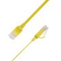 LinkIT U/UTP Cat.6A Flat Yellow 0.2m Patch | PVC | 1x4mm | 34 AWG