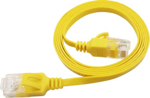 LinkIT Flat U/UTP Cat6a gul 4m AWG  34/7 , PVC , 1x4mm (UTP-FL6A-00400-GL)