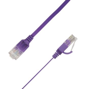LinkIT Flat U/UTP Cat6a lilla 0.3m AWG  34/7 | PVC | 1x4mm (UTP-FL6A-00030-PU)