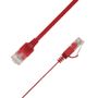 LinkIT Flat U/UTP Cat6a rød 0.2m AWG  34/7 | PVC | 1x4mm