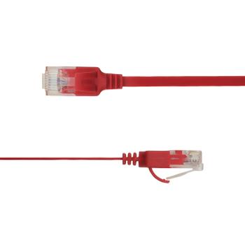 LinkIT Flat U/UTP Cat6a rød 0.75m AWG  34/7 , PVC , 1x4mm (UTP-FL6A-00075-RD)