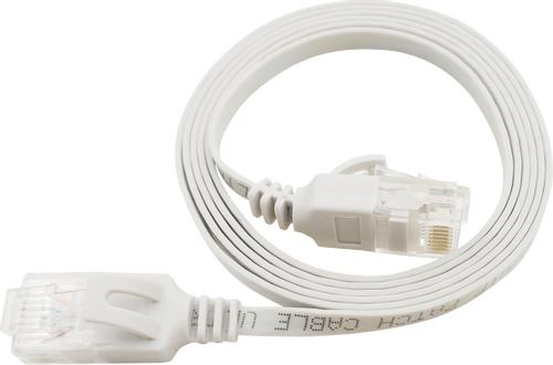 LinkIT Flat U/UTP Cat6a hvit 0.2m AWG  34/7 , PVC , 1x4mm (UTP-FL6A-00020-WH)