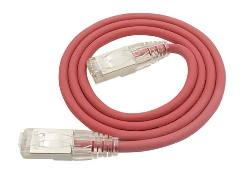 LinkIT SlimPatch F/UTP Cat6a rød 2m AWG 28/1 | LSZH | 4.7mm (SFTPC6A-0200M-RD)