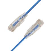 LinkIT SlimPatch U/UTP Cat6a blå 0.3m AWG 28/7 | LSZH | 3,6mm