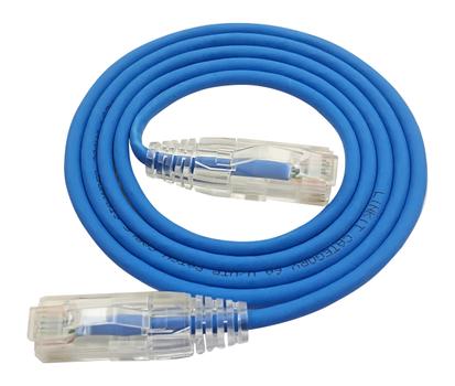 LinkIT SlimPatch U/UTP Cat6a blå 0.2m AWG 28/7 | LSZH | 3,6mm (SUTPC6A-0020M-BL)