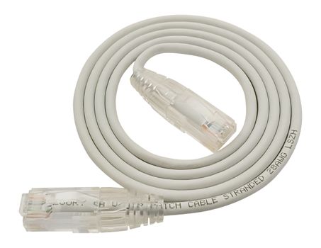 LinkIT SlimPatch U/UTP Cat6a grå 10m AWG 28/7 | LSZH | 3,6mm (SUTPC6A-1000M-GY)