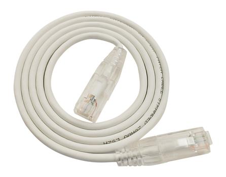 LinkIT SlimPatch U/UTP Cat6a hvit 0.2m AWG 28/7 | LSZH | 3,6mm (SUTPC6A-0020M-WH)