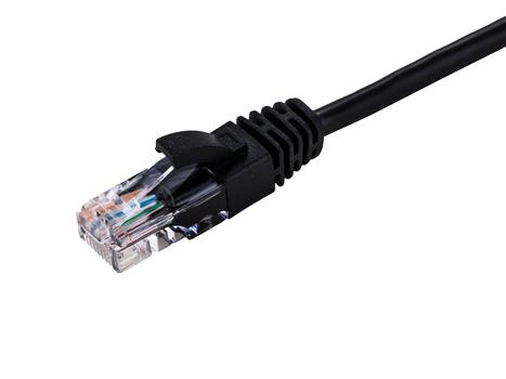 LinkIT U/UTP Patch Cat.5e svart  0,5m PVC AWG 26 Snagless (UTP-5ES-005)