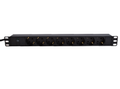LinkIT 19" Strømskinne C14 - 8xCEE 7/4 Mot UPS (C14) uten bryter. 2 meter kabel (PDU-8S-2M-C14-P)