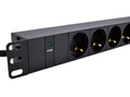 LinkIT 19" Strømskinne 8xCEE7/4 2m C14 (UPS) , 10A , 1U (PDU-8S-2M-C14-P)