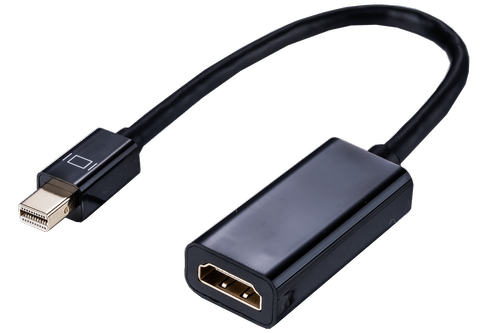 LinkIT Mini Displayport - HDMI, svart DP 1.1a, 1080P@24/ 30Hz 0,1m. kab, PC/MAC (CAMDP-B-00010-AW2)