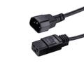LinkIT strømkabel C19/C14 svart 1m LSZH halogenfri | Han - hun| 3 x1,5 mm²