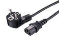 LinkIT strømkabel CEE 7/7 - C13 svart 1m Vinklet Schuko - C13 | PVC | 3x0,75mm² (NYESC13-1M)