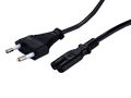 LinkIT strømkabel CEE 7/16 - C7 svart 2m Euro - C7 , 2 x 0,75mm² , PVC