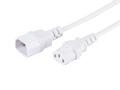 LinkIT strømkabel C13/C14 hvit 3m PVC , 3 x 1,00 mm² , H05VV-F