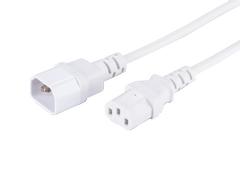 LinkIT strømkabel C13/C14 hvit 1m PVC , 3 x 1,00 mm² , H05VV-F