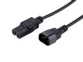 LinkIT strømkabel C15/C14 svart 1m Svart | 3 x 1,50mm² | LSZH (NYEC15C14-1M-HF)