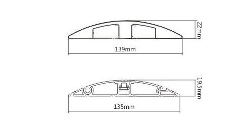 STOLTZEN TALOS GS150 Gulvskinne 150 cm Gulvlist høyde 2,2cm bredde 13,9cm (GS150)