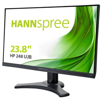 HANNSPREE HP248UJB 23.8 Inch 1920 x 1080 Pixels Resolution 4ms Response Time Full HD HA MM VGA HDMI DisplayPort LED Monitor Black (HP248UJB)