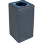 BrickBin Affaldsspand, BrickBin, 35x35x70cm, 65 l, grå, HDPE, grå/blå, med sækkeholder, til tungt affald, og kildesortering