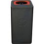 BrickBin Affaldsspand, BrickBin, 65 l, HDPE, sort/orange, med sækkeholder *Denne vare tages ikke retur*