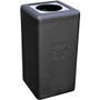 BrickBin Affaldsspand, BrickBin, 35x35x70cm, 65 l, sort, HDPE, sort/grå, med sækkeholder, til tungt affald, og kildesortering